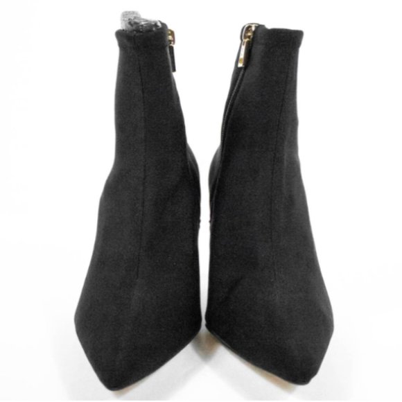 Good American Pointed Toe Stiletto Heeled Ankle Booties - Black - Picture 4 of 11